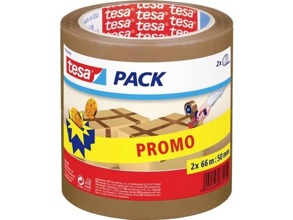 tesa 57456-00003-02 pakkebånd tesapack® chamois (L x B) 66 m x 50 mm 1 stk (57456-00003-02)