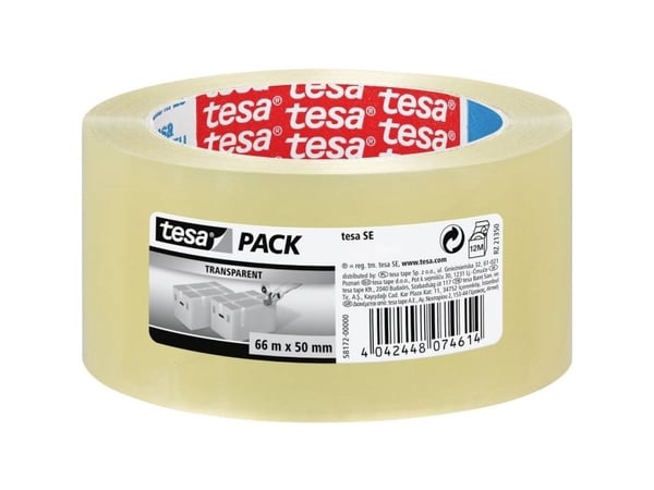 tesa 58172-00000-01 tejp tesapack® transparent (L x B) 66 m x 50 mm 1 st