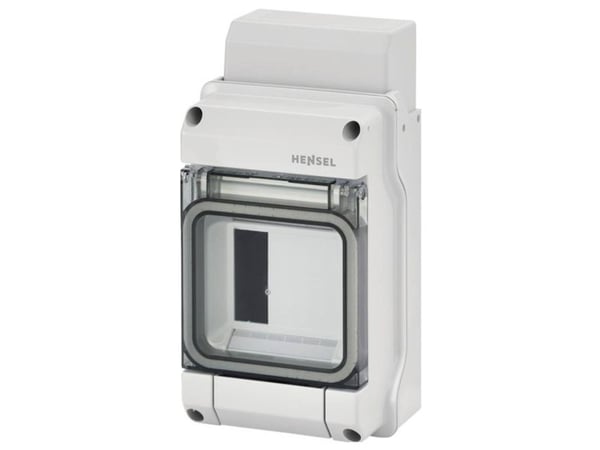 Hensel 1659654 KV 9103 Pieni jakotukki Pinta-asennettava Jakojakojen lukumäärä = 3 Rivien lukumäärä = 1 Sisältö 1 kpl