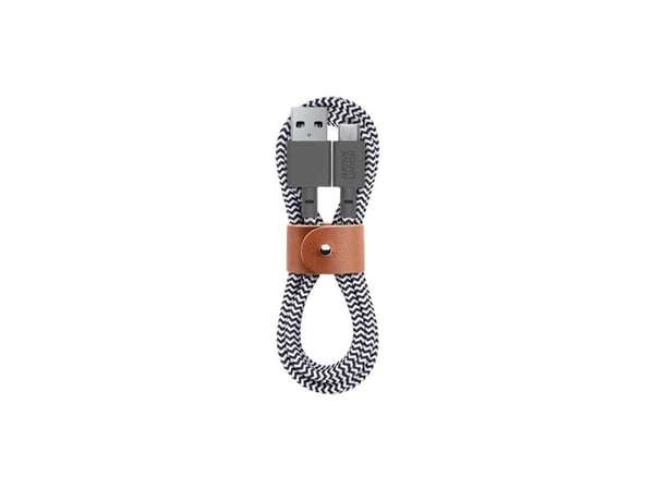 Native Union BELT Cable XL - USB-kabel - USB-C (hann) til USB-type A (hann) - 1.22 m - sebra