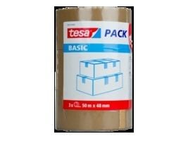 TESA 1717885, 50 m, ruskea, polypropeeni (PP), 48 mm, 3 kpl, 3 kpl