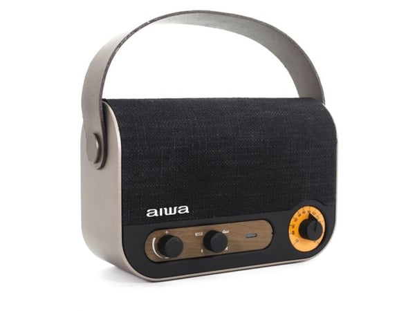 Aiwa RBTU-600, 5 W, 75 - 18000 Hz, Trådløs, Bærbar monohøyttaler, Beige, Sort, Universell