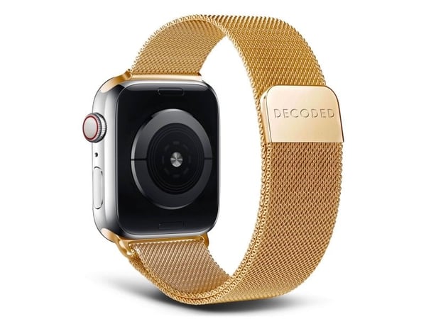 Decoded Traction Strap, Rem, Smartwatch, Guld, Apple, Apple Watch 38mm / 40mm / 41mm / 42mm, Rostfritt stål