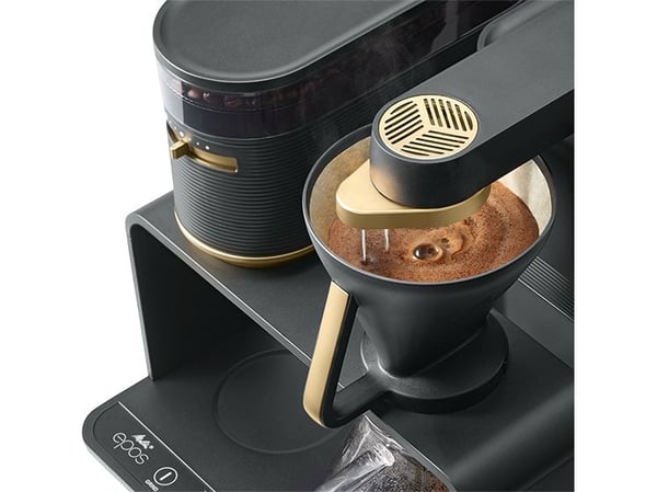 Melitta EPOS 1024-04, Kaffebrygger (drypp), 1 l, Kaffe bønner, Innebygd kaffekvern, 1515 W, Sort, Gull