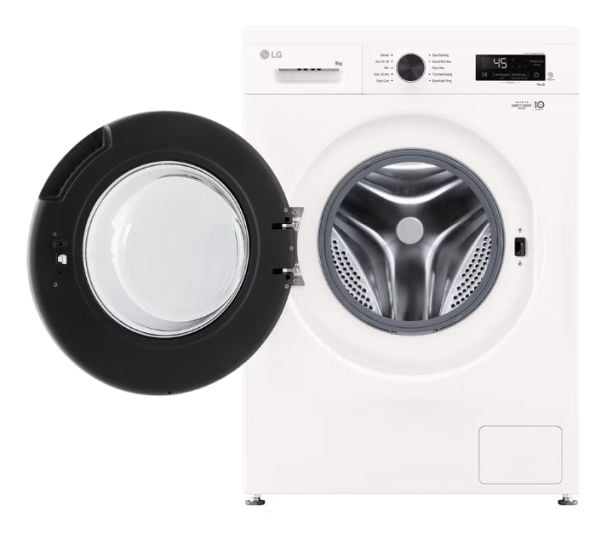 LG F4X1009NWB - Vaskemaskin - Wi-Fi - bredde: 60 cm - dybde: 59 cm - høyde: 85 cm - frontileggelse - 9 kg - 1400 rpm - hvit