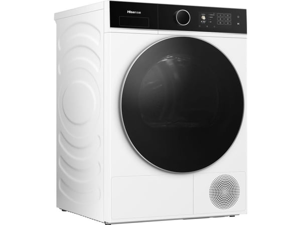 Hisense DH5I104BWAB, Frittstående, Frontmatet, Varme pumpe, Hvit, Rotasjon, Berøringskontroll, Riktig/Høyre