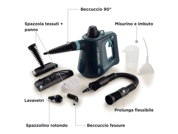 Ariete 4137/03, Bærbar damprenser, 0,25 l, Blå, Knapper, 3 m, 250 ml