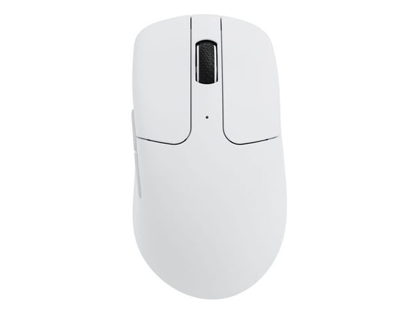 Keychron M2 - Mus - ergonomisk - optisk - 7 knapper - kablet, trådløs - 2.4 GHz, USB-C, Bluetooth 5.3 - USB trådløs mottaker - hvit