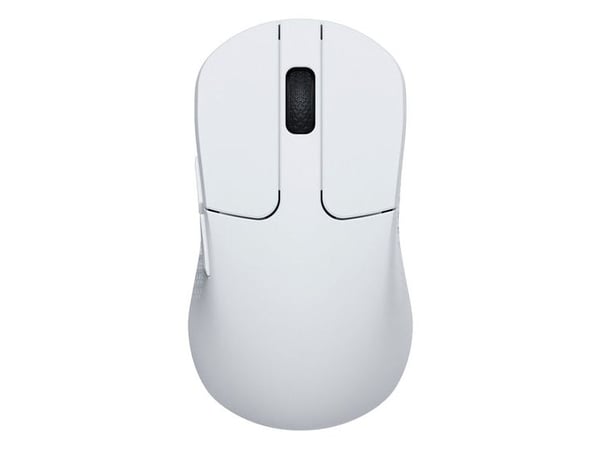 Keychron M3 Mini - Mus - ergonomisk - optisk - 5 knapper - trådløs, kablet - 2.4 GHz, Bluetooth 5.3, USB-C - hvit
