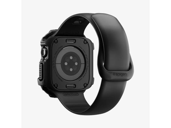 Spigen Rugged Armor 2, Etui, Smartklokke, Svart, Apple, Apple Watch 10/11 (46mm), Termoplastisk polyuretan (TPU)
