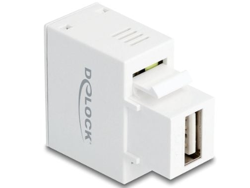 DeLOCK 87744, Tasainen, Valkoinen, USB A, 2-pin terminal, Naaras, 170 mm