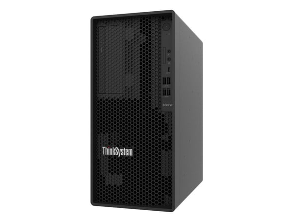 Lenovo ThinkSystem ST45 V3 7DH5 - Server - tower 1-veis - 1 x EPYC 4124P / inntil 5.1 GHz - RAM 16 GB - ikke-driftsutskiftbar 3.5" brønn(er) - SSD ...