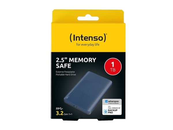 Intenso 6029565, 1 TB, 2.5", 3.2 Gen 1 (3.1 Gen 1), 5400 RPM, Blå