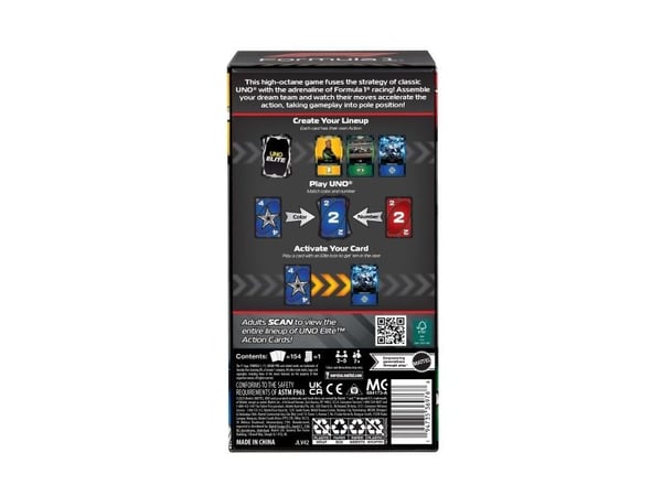 Games UNO Elite Formula 1 2025 Core Edition Starter Pack, Kort Spill, Shedding, 7 år