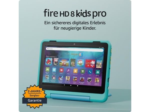 Amazon Fire HD 8 Kids Pro - 12. generasjon - tablet - 32 GB - 8" IPS (1280 x 800) - microSD-spor - Hello Teal