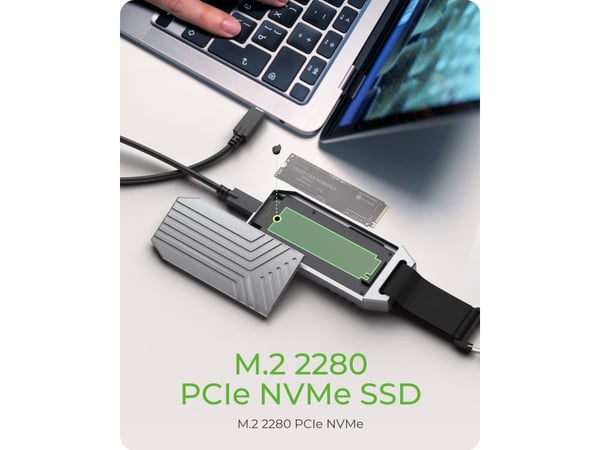 ICY BOX IB-1919M-C42 - Drevkabinett - M.2 - M.2 NVMe Card / PCIe (NVMe) - USB4 - sølv