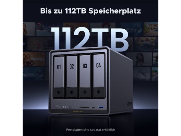 UGREEN DXP4800 Plus 32 TB Seagate IronWolf NAS-pakke NAS inkl. 4x 8 TB Seagate IronWolf 3,5 tommers SATA-harddisk (BDL_DXP4800PLUS+ST8000VN002)