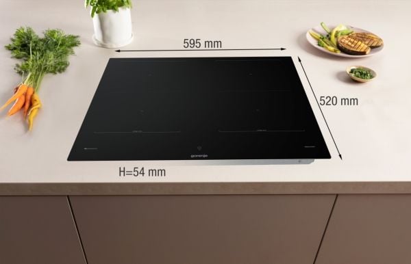 Gorenje GI6443BSCWF, Svart, Innebygget, 60 cm, Sonebasert induksjon, Glass-keramikk, 4 zone(s)