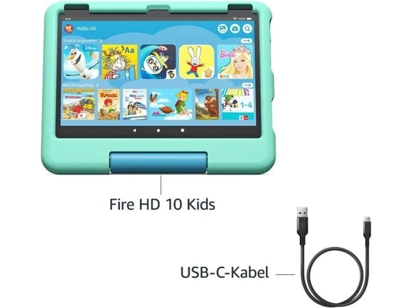 Amazon B0CXL4X2QW, 32 GB, 3 GB, 25,6 cm (10.1"), USB Type-C, Grønn, Gutt/Jente