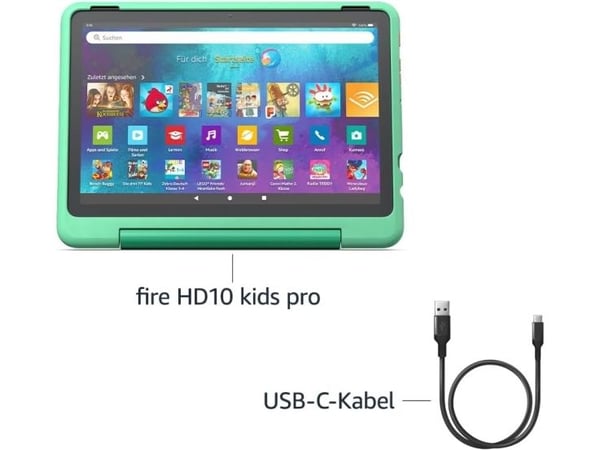 Amazon B0CXL77K7C, 32 GB, 3 GB, 25,6 cm (10.1"), USB Type-C, Grønn, Gutt/Jente
