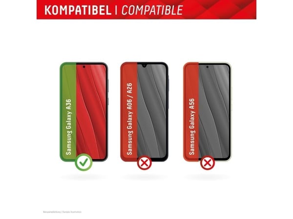 Displex 02073, Samsung, Galaxy A36, Tørr påføring, Break resistant, Skittbestandig, Ripebestandig, Gjennomsiktig, 1 stykker