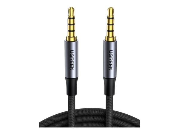 Ugreen - Lydkabel - minijakkstereo 3,5 mm 4-pols hann til minijakkstereo 3,5 mm 4-pols hann - skjermet - flettet kabel