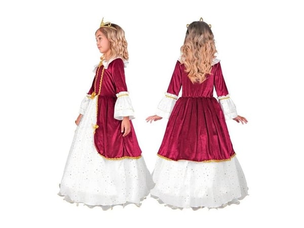 Viini punainen prinsessa mekko puku