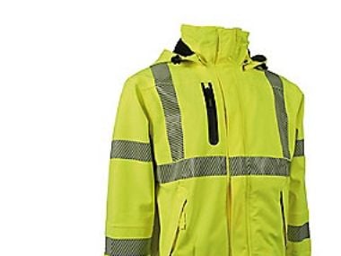 Lyngsøe regnjakke strech XL - Hi-Vis Gul åndbar regnjakke i stræk kvalitet