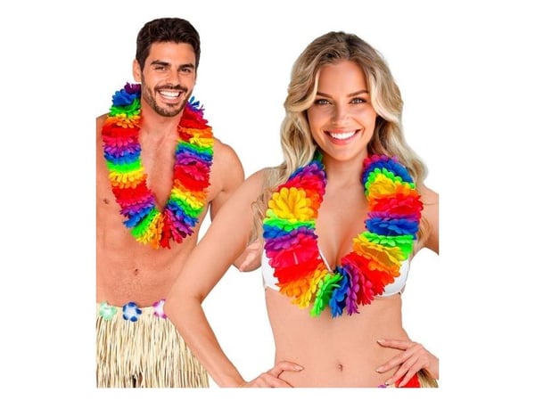 Regnbågs-hawaii krans