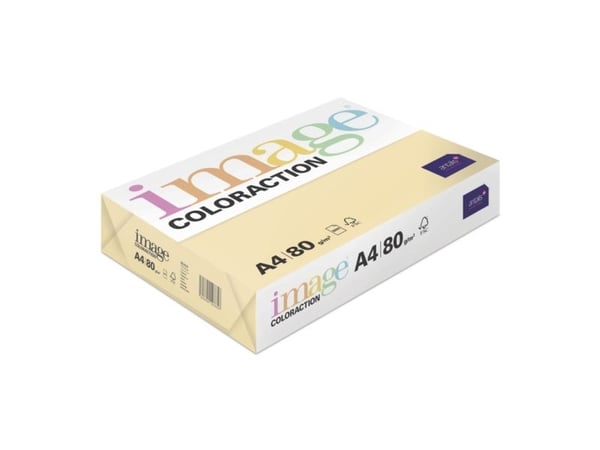 Image, Coloraction, Strand/bleg beige Kopipapir, træfri ECF, 80g/m2, 210mm x 297mm, A4, Smal bane, p