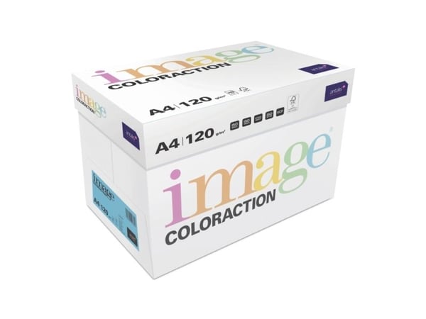 Image, Colouraction Lisbon/syvä turkoosi, kopiopaperi puuvapaa ECF, 120g/m2, 210mm x 297mm, A4 Kapea paperiarkki