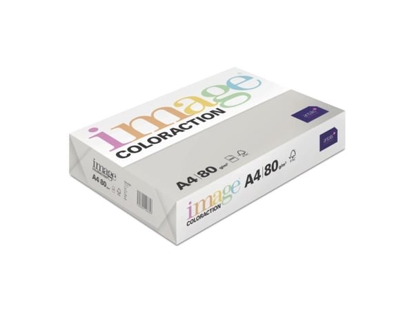 Image, Coloraction, Iceland/mid grey Kopipapir, træfri ECF, 120g/m2, 210mm x 297mm, A4, Smal bane, p