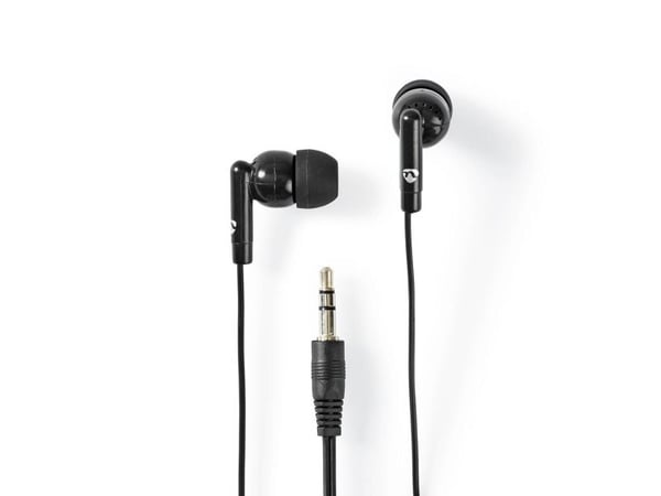 Nedis HPWD1000BK, Koblet med ledninger (ikke trådløs), Samtaler/musikk, 10 g, Hodesett, Sort