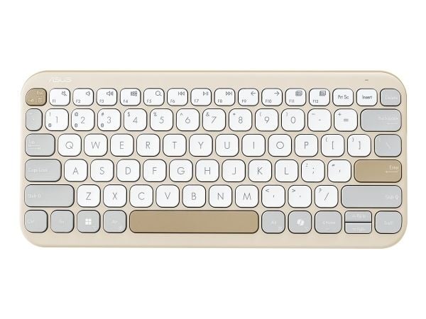 ASUS Marshmallow KW100 - Tastatur - 75% - compact - trådløs - Bluetooth 5.0 LE - havremelk