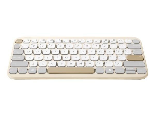 ASUS Marshmallow KW100 - Tastatur - 75% - compact - trådløs - Bluetooth 5.0 LE - havremelk