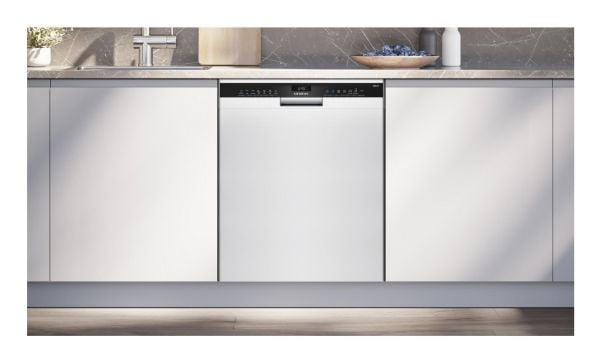 Siemens SN43HW03TE, Under benken, Full størrelse (60 cm), Hvit, Svart, Knapper, 1,75 m