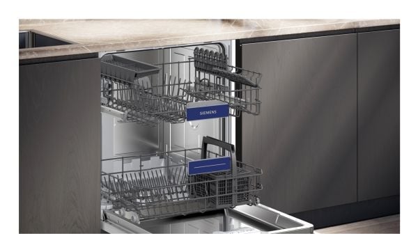 Siemens SN43HW03TE, Under benken, Full størrelse (60 cm), Hvit, Svart, Knapper, 1,75 m