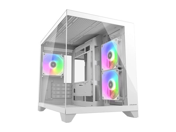 COUGAR CGR-2QA6W-RGB, Mini Tower, PC, Valkoinen, mikro ATX, Mini-ITX, Pelaaminen, Multi