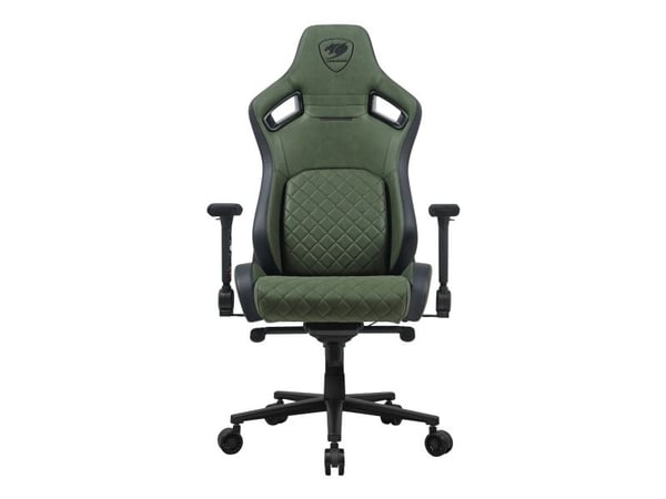 COUGAR DEFENSOR S ARMY GREEN F, Universal gamingstol, 150 kg, Polstret sete, Polstret ryggstøtte, Svart, Svart