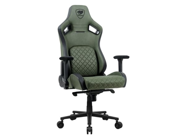 COUGAR DEFENSOR S ARMY GREEN F, Universal gamingstol, 150 kg, Polstret sete, Polstret ryggstøtte, Svart, Svart