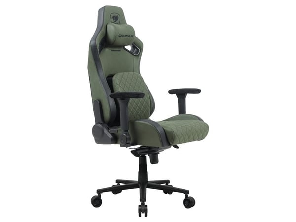 COUGAR DEFENSOR S ARMY GREEN F, Universal gamingstol, 150 kg, Polstret sete, Polstret ryggstøtte, Svart, Svart