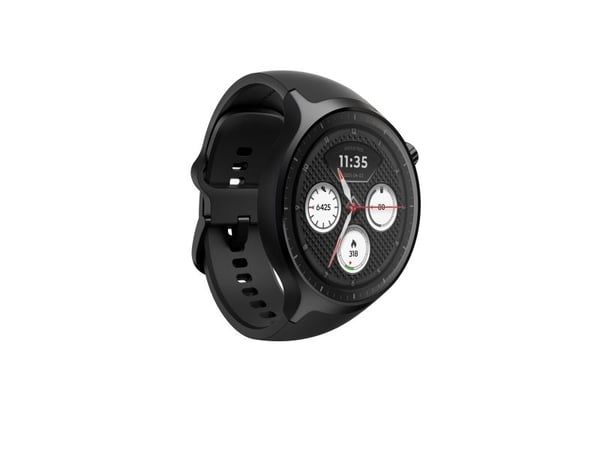 Motorola Moto Watch - Matte black - smartklokke med bånd - silikon - pantone volcanic ash - display 1.4" - 4 GB - Bluetooth - 40 g