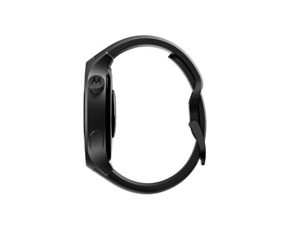 Motorola Moto Watch - Matte black - smartklokke med bånd - silikon - pantone volcanic ash - display 1.4" - 4 GB - Bluetooth - 40 g