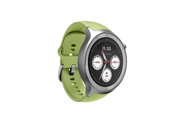 Motorola Moto Watch - Matte silver - smartklokke med bånd - silikon - pantone herbal garden - display 1.4" - 4 GB - Bluetooth - 40 g