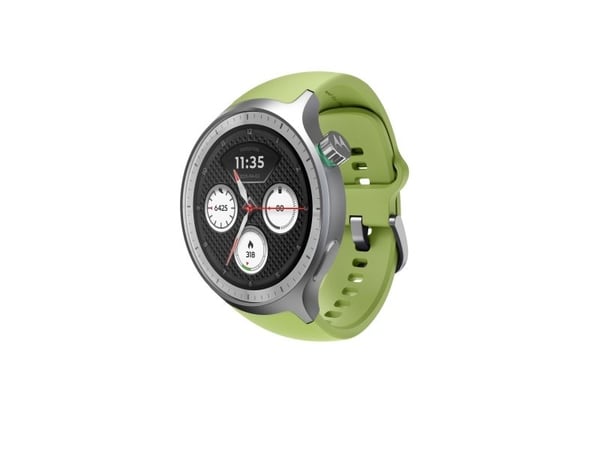 Motorola Moto Watch - Matte silver - smartklokke med bånd - silikon - pantone herbal garden - display 1.4" - 4 GB - Bluetooth - 40 g