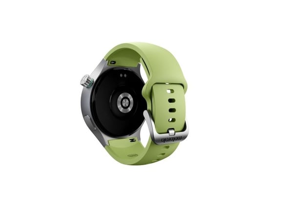 Motorola Moto Watch - Matte silver - smartklokke med bånd - silikon - pantone herbal garden - display 1.4" - 4 GB - Bluetooth - 40 g