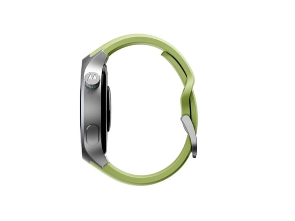 Motorola Moto Watch - Matte silver - smartklokke med bånd - silikon - pantone herbal garden - display 1.4" - 4 GB - Bluetooth - 40 g