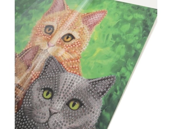 Kattporträtt, Crystal Art Card-kit