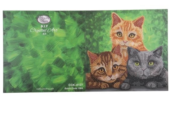 Kattporträtt, Crystal Art Card-kit