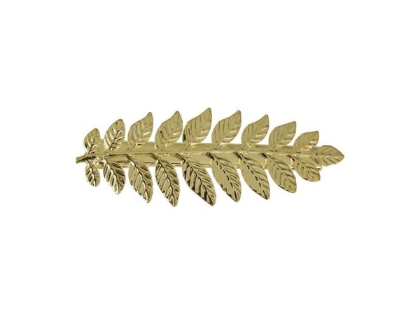 Lagerblad guld hårspänne